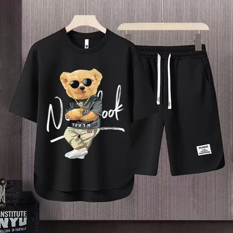 Men's Clothing Tracksuit Sets short Bear set